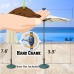 Strong Camel 9' Aluminum Solar Powered Patio Umbrella 24 LED Light Parasol Sunshade with Crank (Burgundy)   568556287